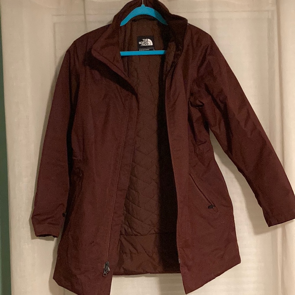 The North Face Parka. Women size 10. Burgundy/Red.